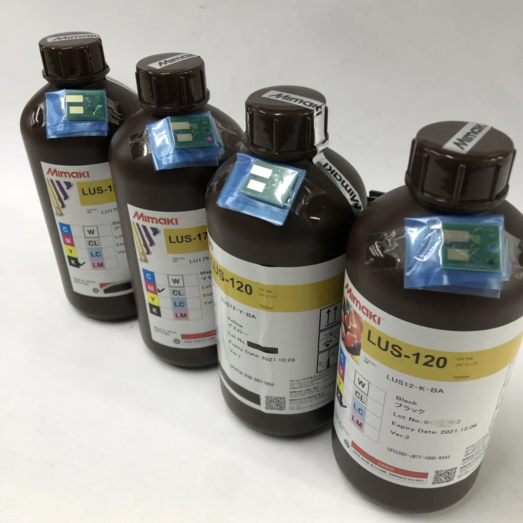 Mimaki Lus-120 Ink (I-LUS12-X-BA-1) Mimaki Lus-120 LED UV Flexible Ink for Jfx200/Jfx500/Ujf3042mkii/Ujf6042mkiiex/Ujf-A3mkii/Ujv55/Ujv500 Printer UV Ink