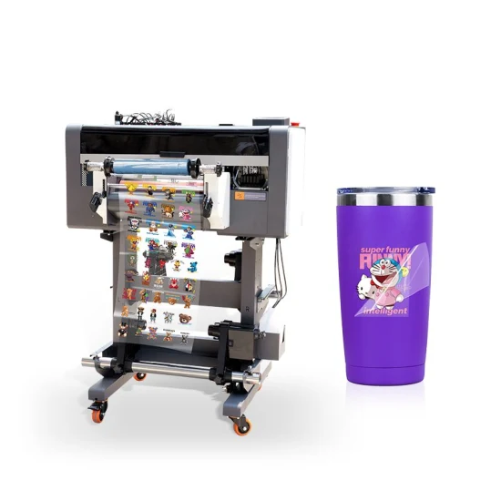 Impresora híbrida UV con barniz arcoíris, impresora A3 UV Dtf para vidrio, lienzo, placas metálicas para dominó, impresora UV Dtf